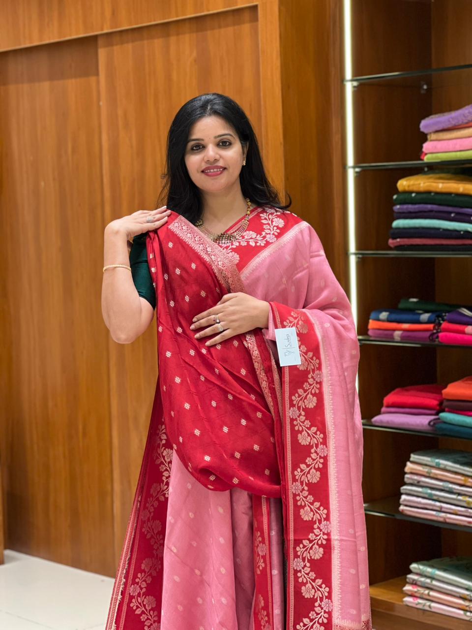 SUV3821-BABYPINK WITH RED