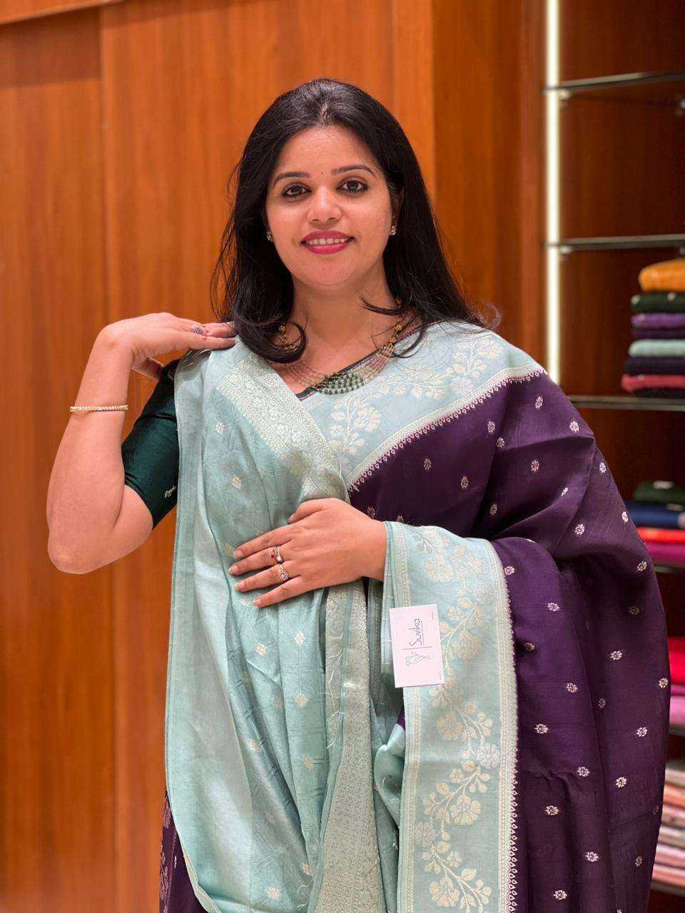 SUV3821- PURPLE WITH SEAGREEN