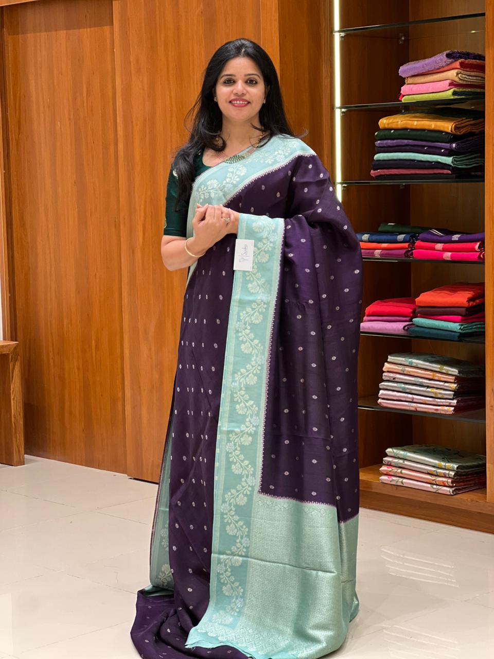 SUV3821- PURPLE WITH SEAGREEN