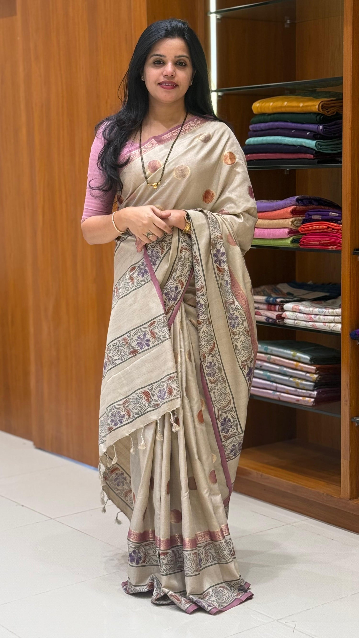 SUV3761-CHICKU WITH PINK