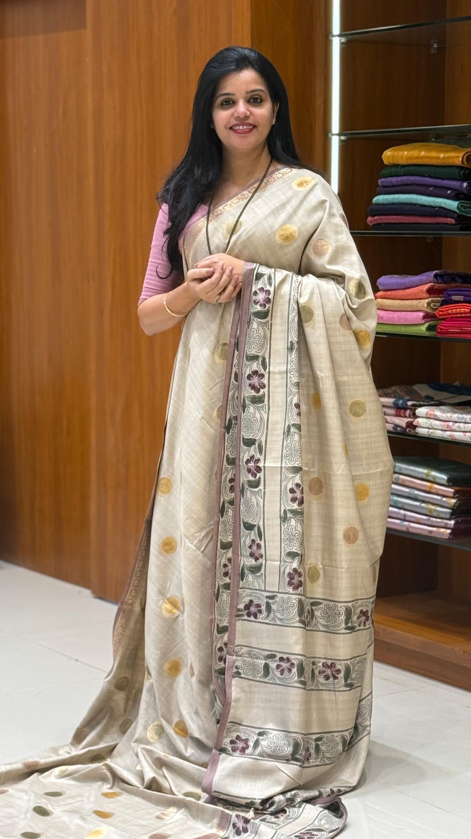 SUV3761-CHICKU WITH LAVENDER