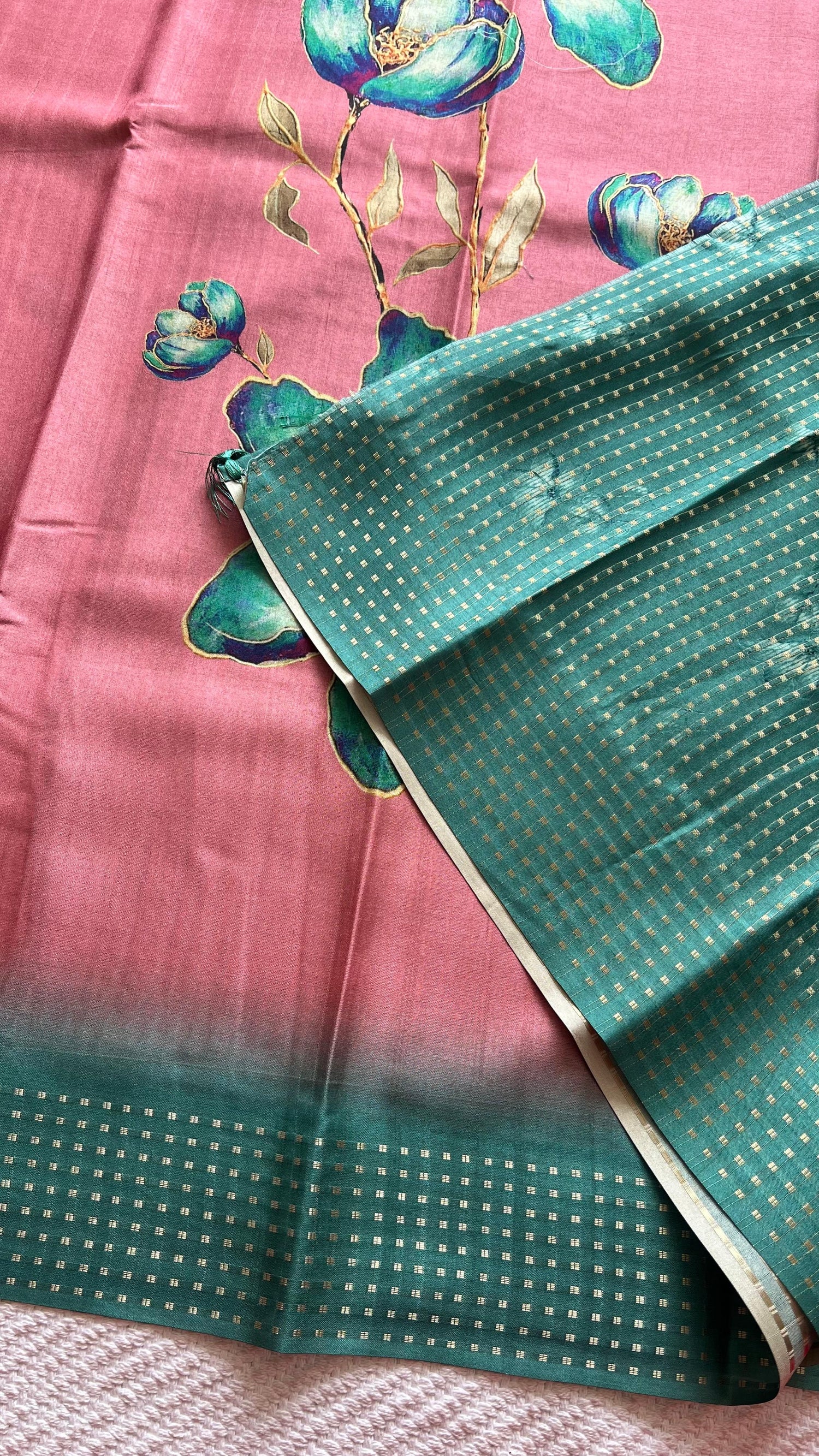 SUV3909-BABYPINK WITH GREEN