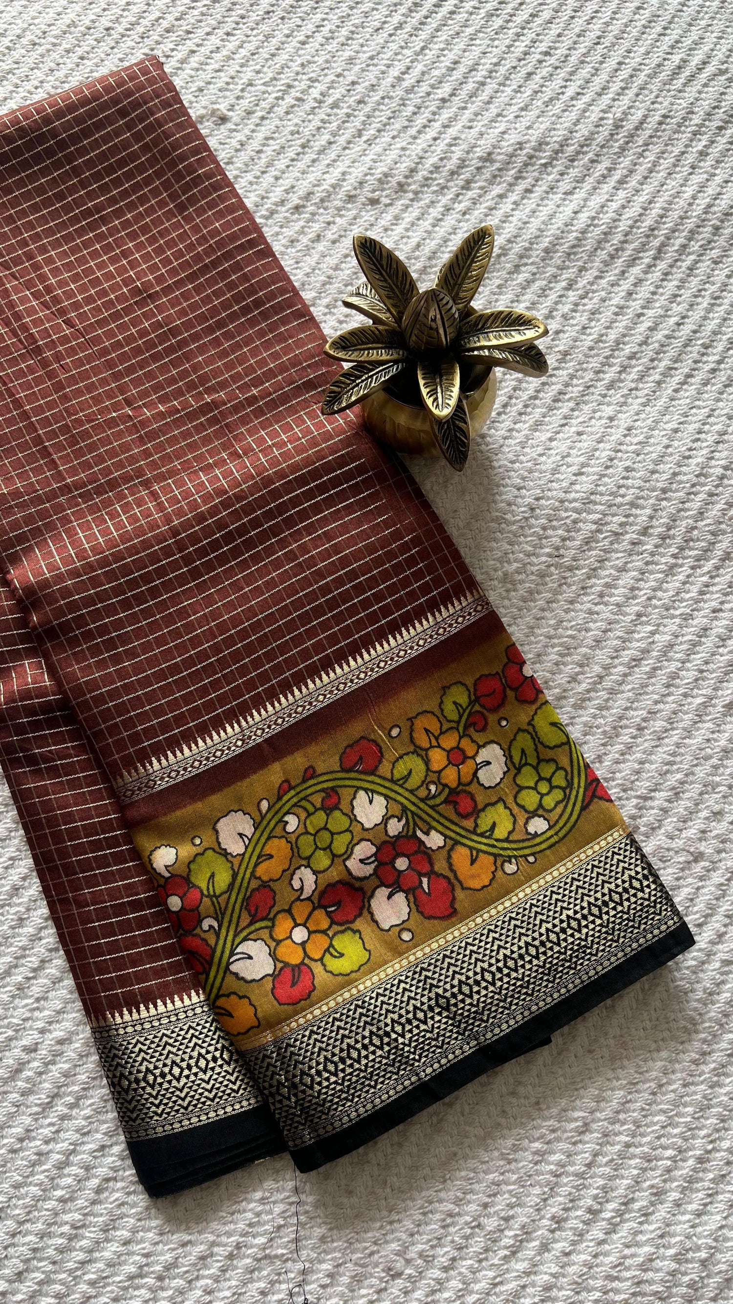 SUV3907- COFFEBROWN WITH YELLOW