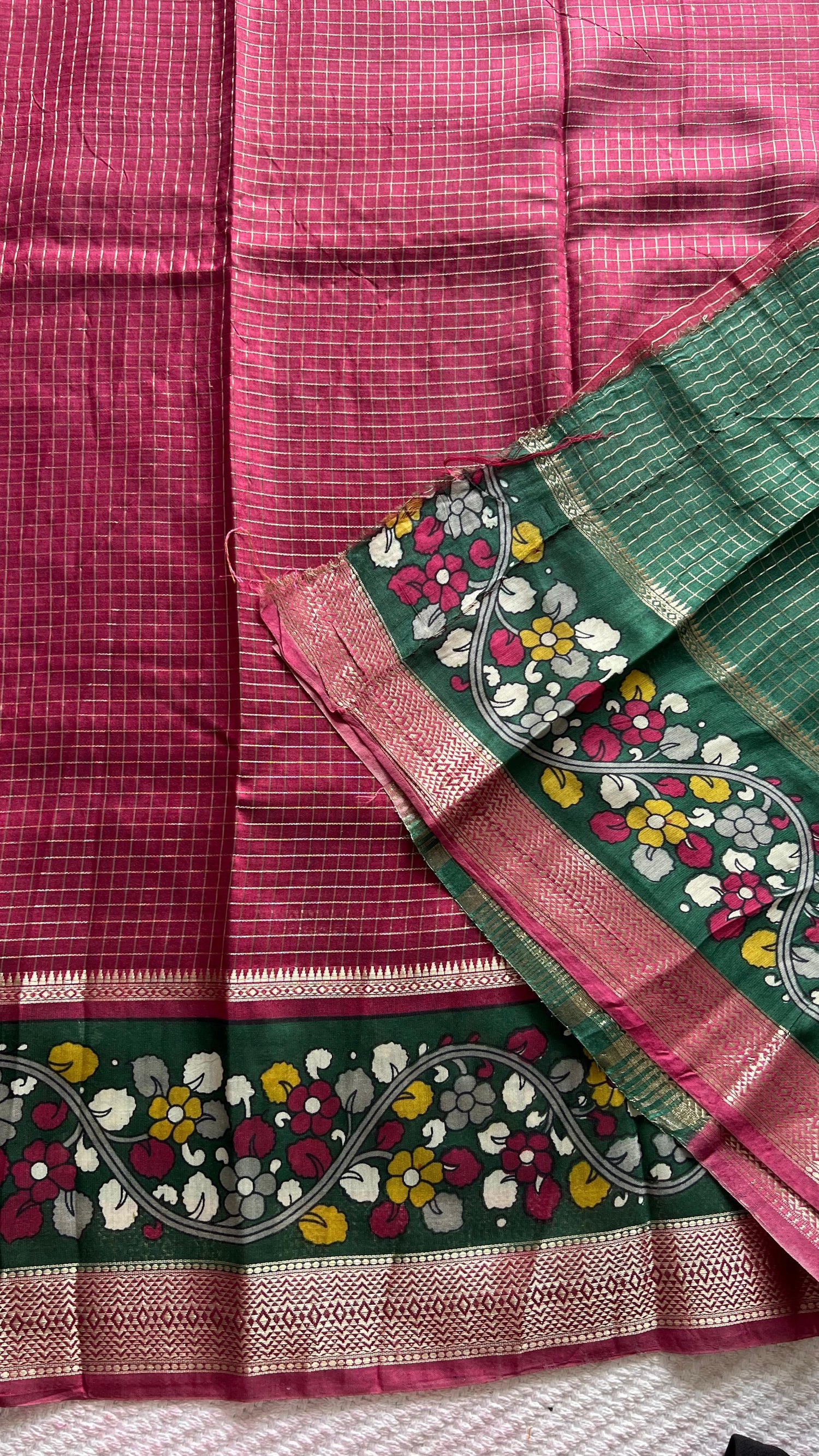 SUV3907-PINK WITH BOTTLEGREEN