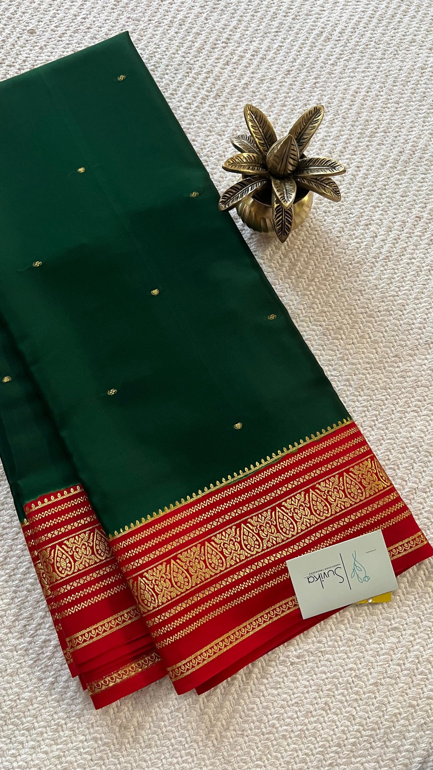 PSUV204-BOTTLEGREEN WITH RED