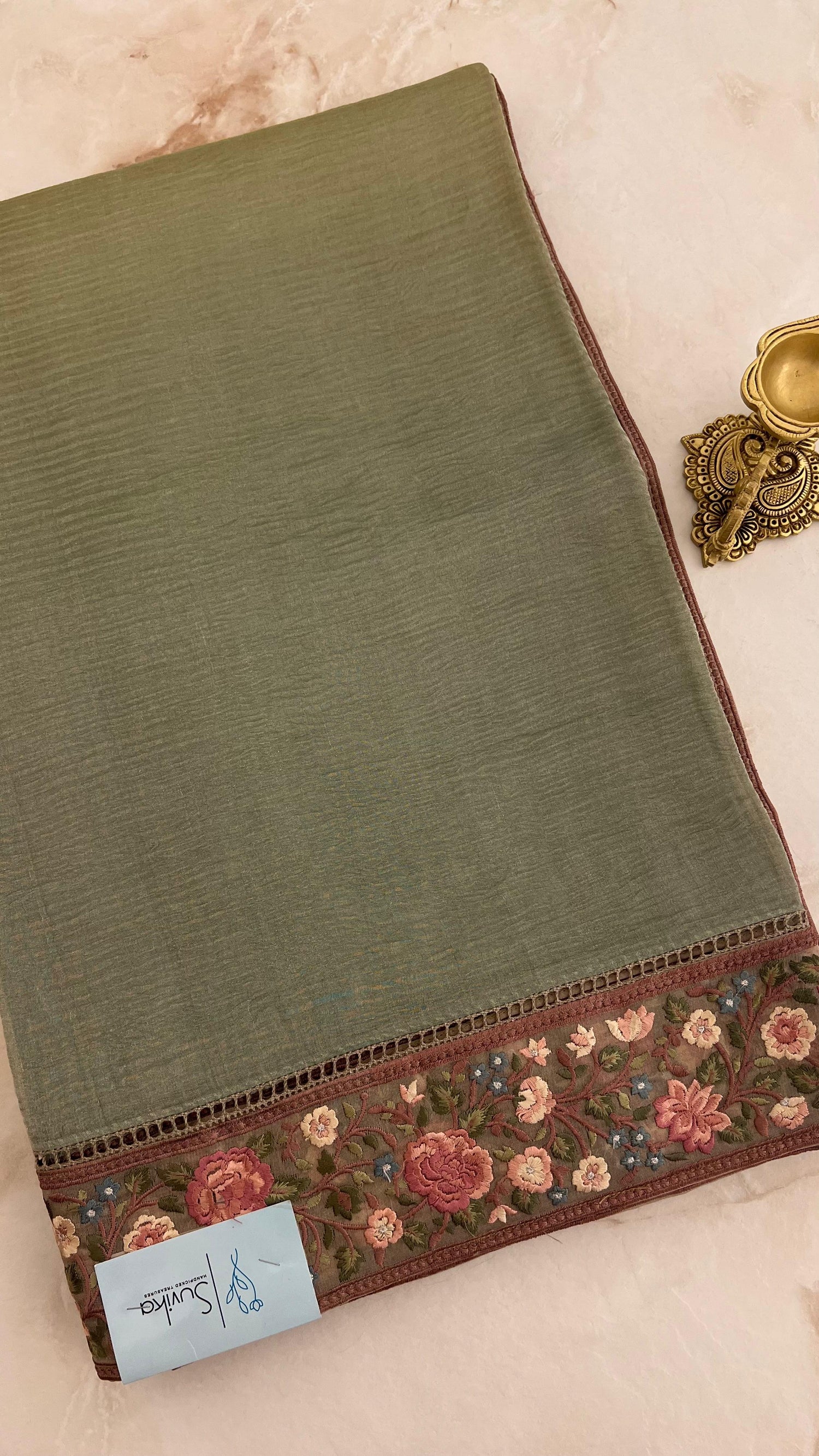 SUV3084 - GREEN WITH YELLOW PURE TISSUE