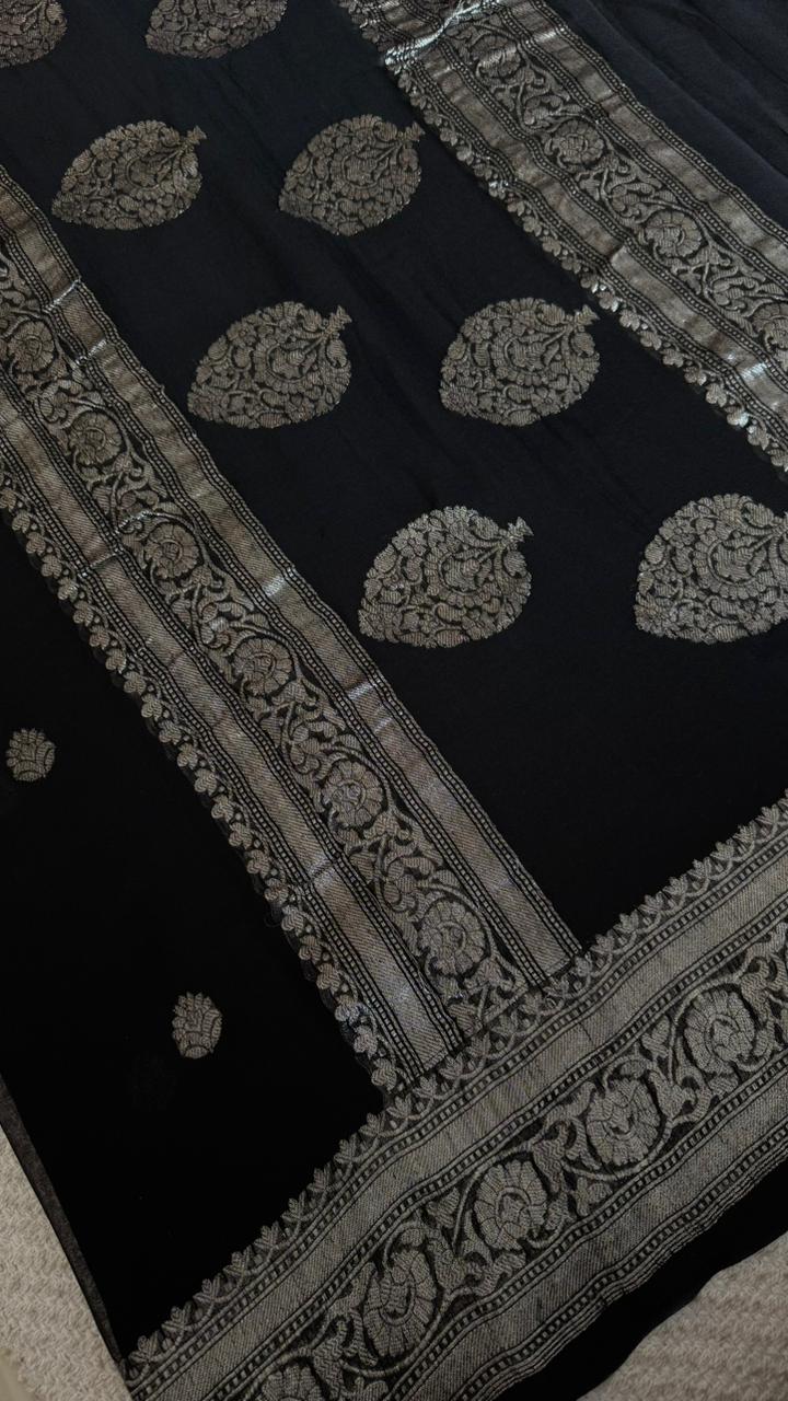 SUV398 - BLACK PURE CHIFFON
