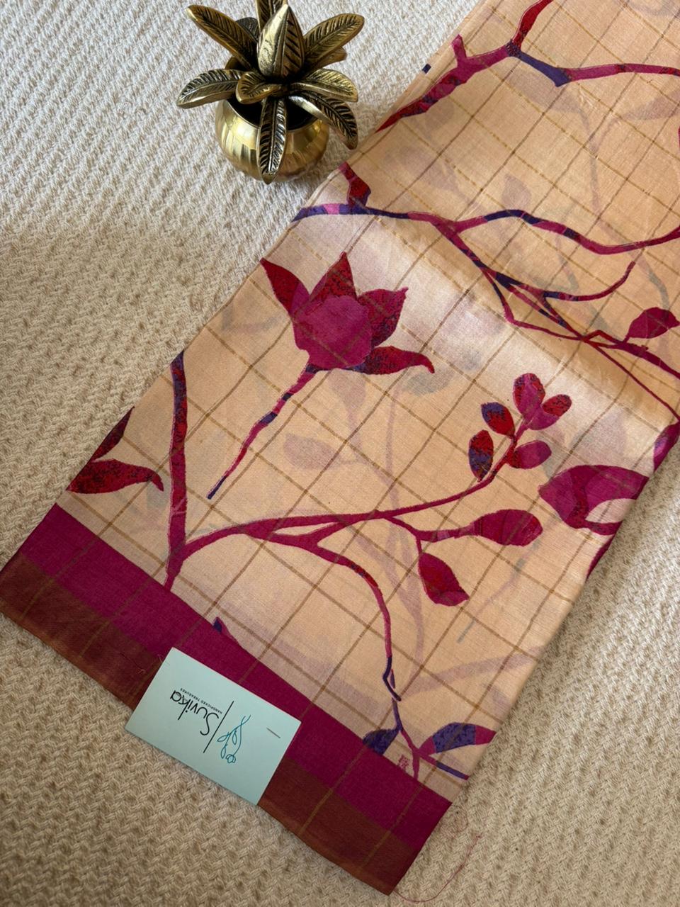 SUV1814 - CREAM WITH PINK PURE TUSSER