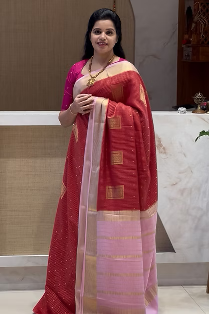 PSUV165-RED WITH BABY PINK