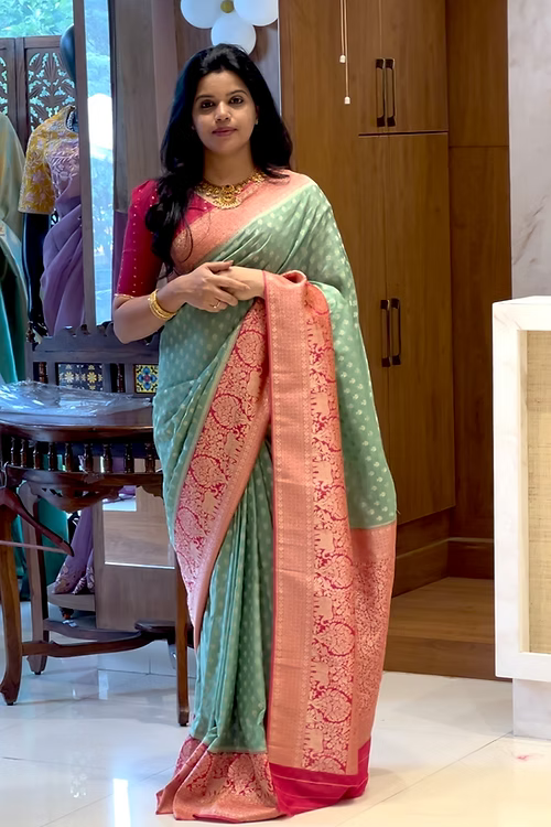 SUV3167 - SEAGREEN WITH PINK