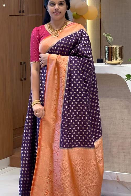 SUV3167 - PURPLE WITH ORANGE