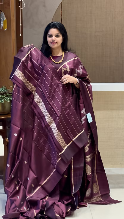 SUV3074-WINE PURE MANGO SILK