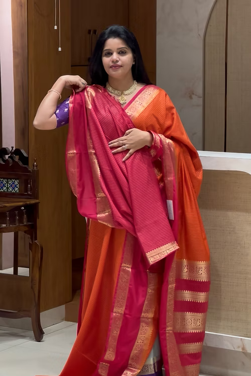 SUV3428 -ORANGE WITH PINK