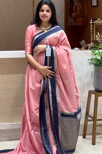 SUV2976-ONION PINK WITH NAVYBLUE