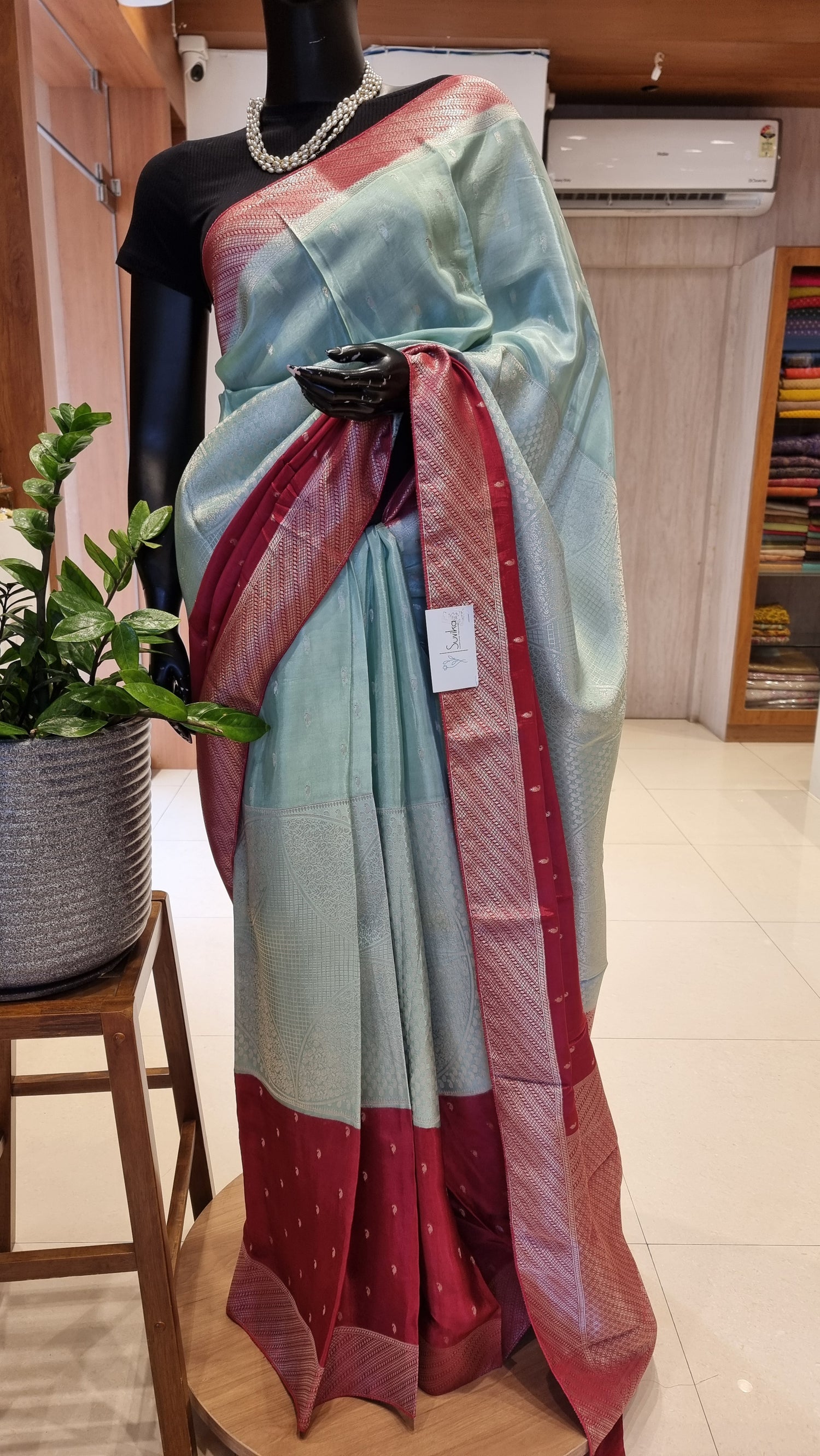 SUV3824-SEAGREEN WITH PINK